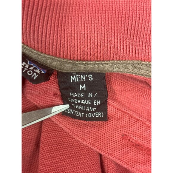 Patagonia Mens Organic Cotton Polo Shirt M Red - Picture 6 of 7